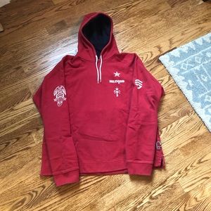 Tommy Hilfiger red label vintage hooded sweatshirt